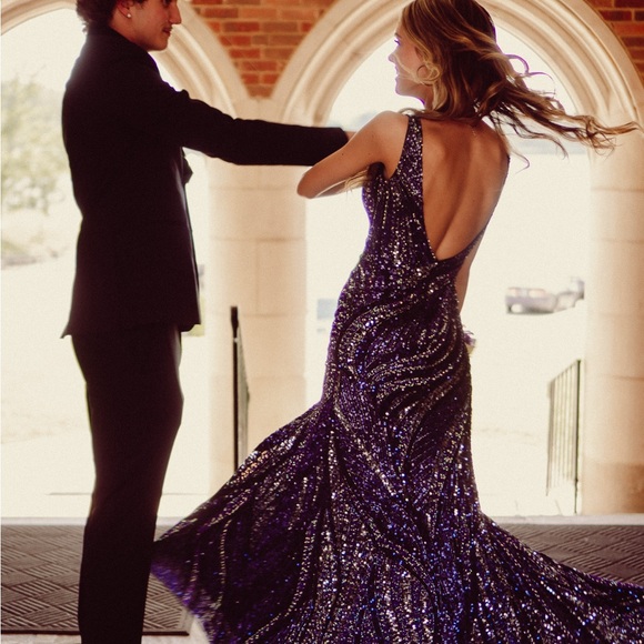 Jovani Dresses & Skirts - Jovani Purple Sequin Prom Dress